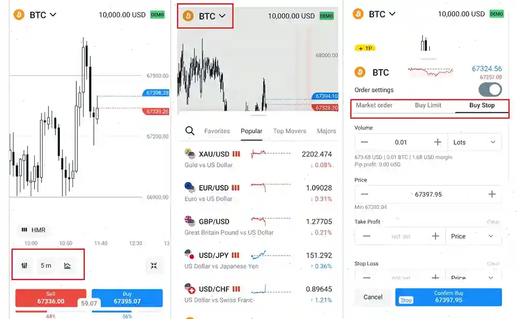 assets orders exness