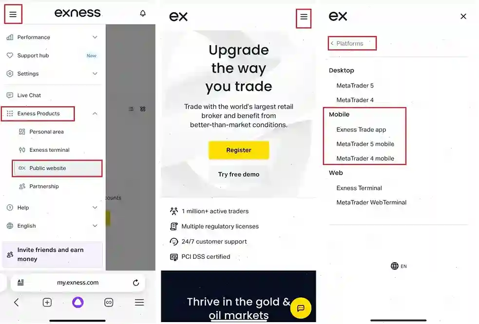 exness download app