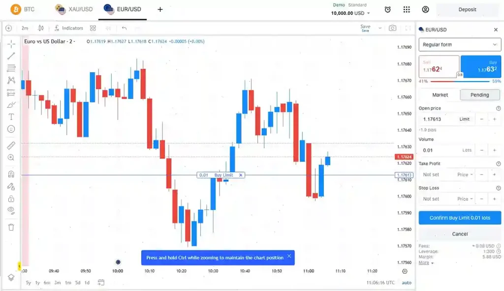 forex interface exness